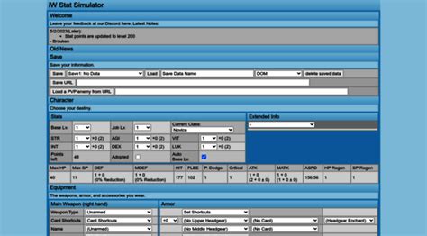 iW Stat Simulator .